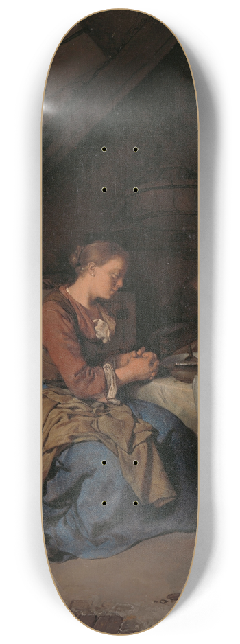 Cornelis Pietersz. Bega - Saying Grace 8.25 inch art skate deck