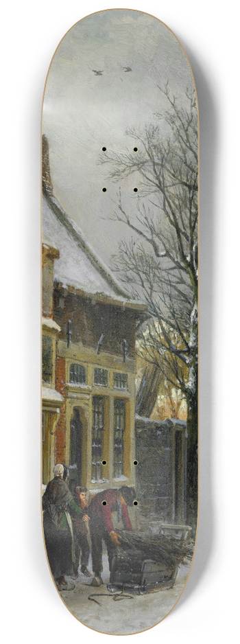 Cornelis Springer - A View Of Haarlem 8.25 inch art skate deck