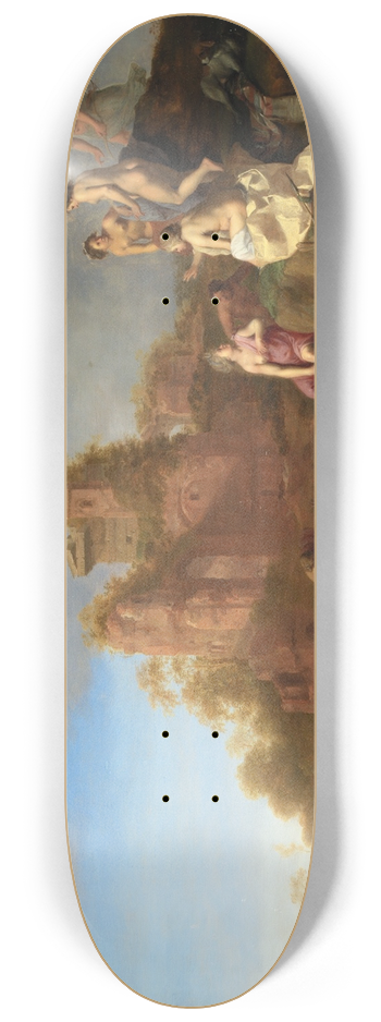 Cornelis Van Poelenburch - Diana and her Nymphs 8.25 inch art skate deck