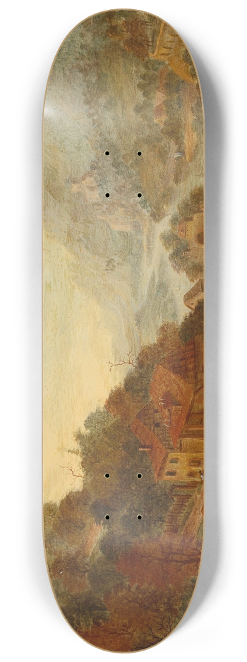 Cornelis Verdonck - Idealised Rhine landscape 8.25 inch art skate deck