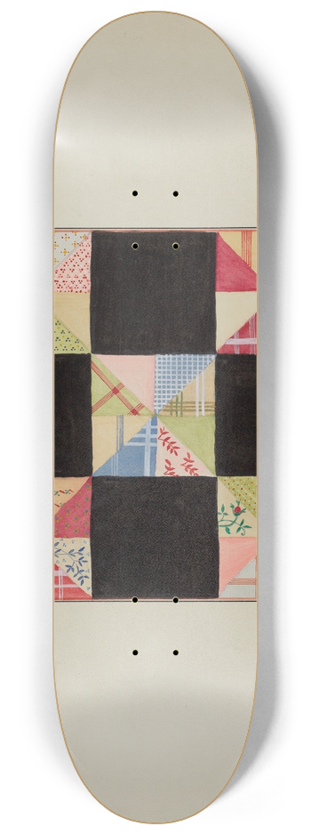 Cornelius Christoffels and Margaret Linsley - Quilt Section 8.25 inch art skate deck