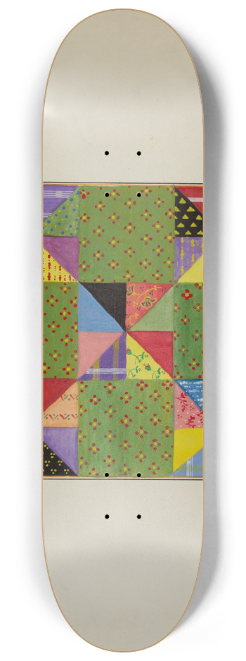 Cornelius Christoffels and Margaret Linsley - Quilt Section 8.25 inch art skate deck