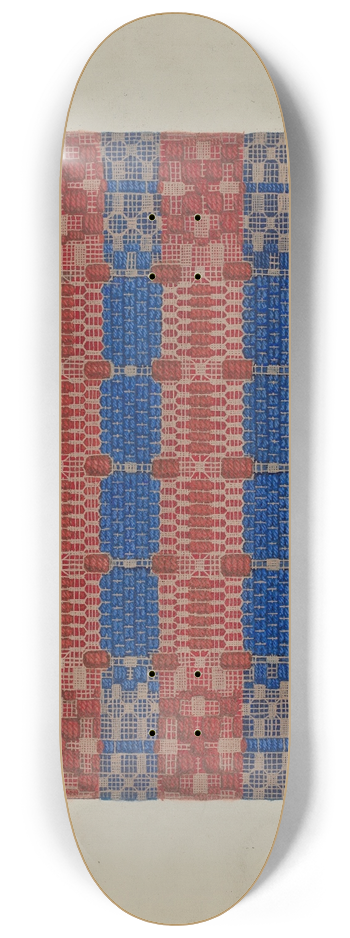 Cornelius Christoffels - Handwoven Coverlet 8.25 inch art skate deck