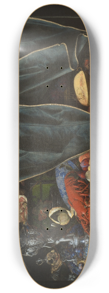 Cornelius Norbertus Gijsbrechts - Trompe Loeil With Breakfast Piece And Goblets 8.25 inch art skate deck