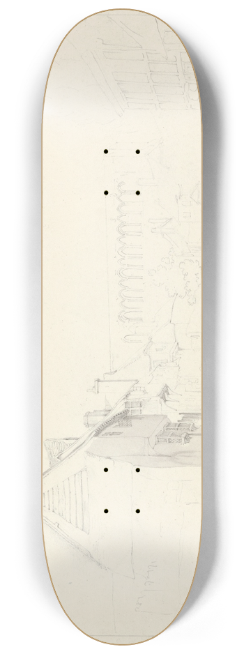 Cornelius Varley - At St. Albans 8.25 inch art skate deck