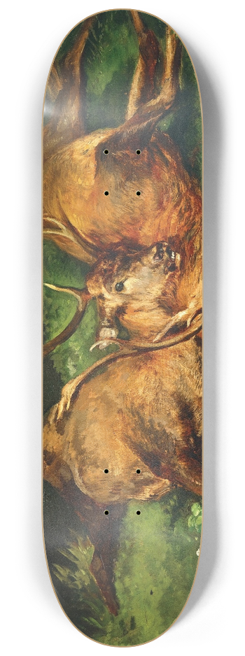 Franz Xaver von Pausinger - Verendete Hirsche 8.25 inch art skate deck