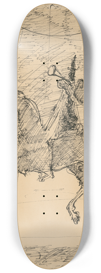Cyprin Majernk - Clown on a Horse 8.25 inch art skate deck