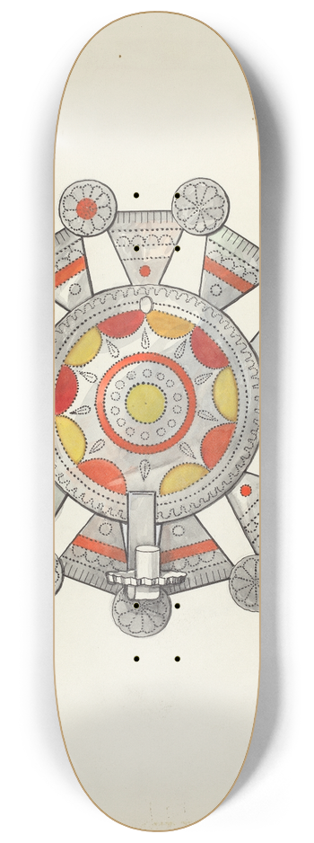 Dana Bartlett - Cut Tin Candle Holder 8.25 inch art skate deck