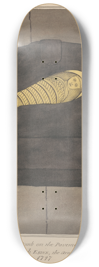 Daniel Lysons - Brass plate for Unidentified Infant from East Ham Church 8.25 inch art skate deck