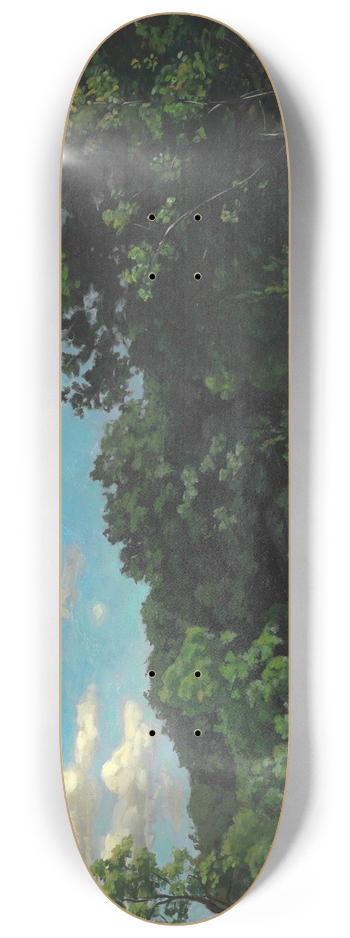 Frdric Bazille - Landscape at Chailly 8.25 inch art skate deck