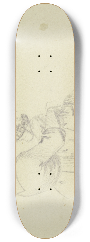 Daniel Nikolaus Chodowiecki - Am Boden sitzendes Mdchen mit einem Kind auf dem Scho 8.25 inch art skate deck