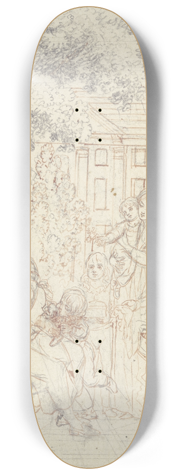 Daniel Nikolaus Chodowiecki - Happy ageing 8.25 inch art skate deck