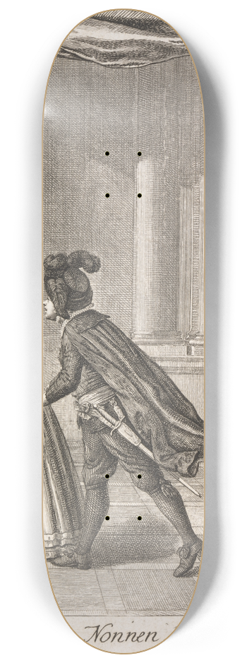 Daniel Nikolaus Chodowiecki - in ein Nonnen Kloster geh: Hamlet, Act III, Scene IX 8.25 inch art skate deck
