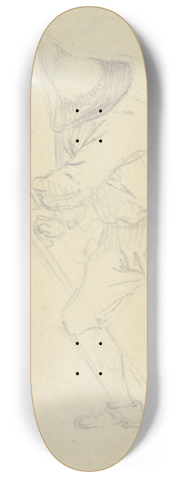 Daniel Nikolaus Chodowiecki - Mowing farmer 8.25 inch art skate deck