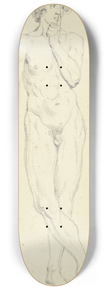 Daniel Nikolaus Chodowiecki - Nude of standing boy 8.25 inch art skate deck