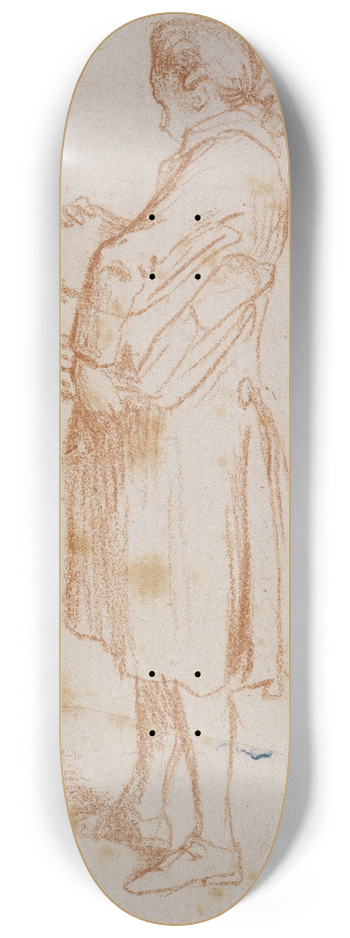 Daniel Nikolaus Chodowiecki - Stehender Mann mit Bchern unter dem Arm 8.25 inch art skate deck