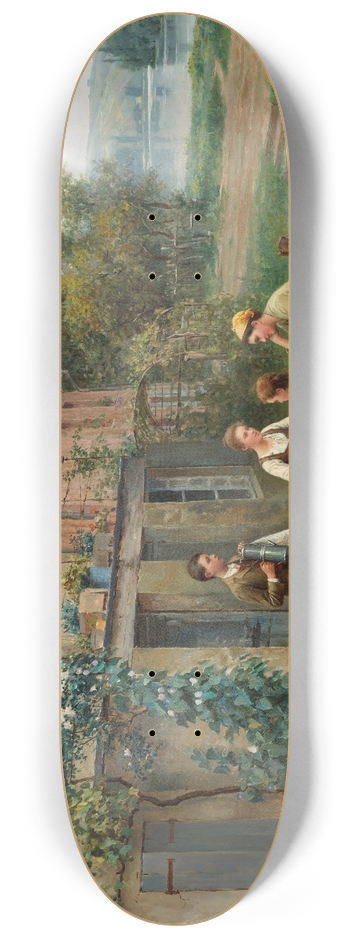 Daniel Ridgway Knight - Coffee In The Garden 8.25 inch art skate deck