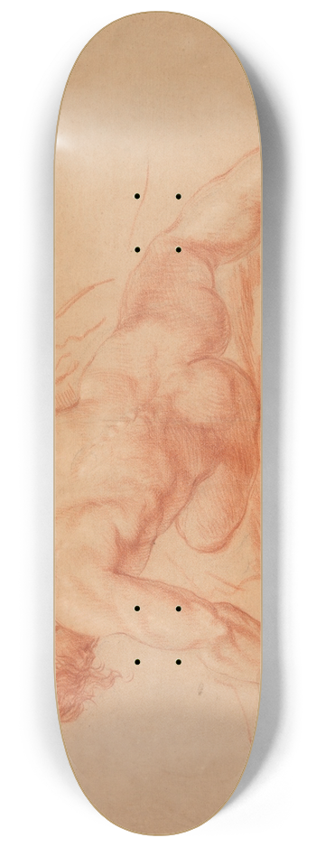 Danil Mijtens The Younger - Male Nude Seen from Behind 8.25 inch art skate deck