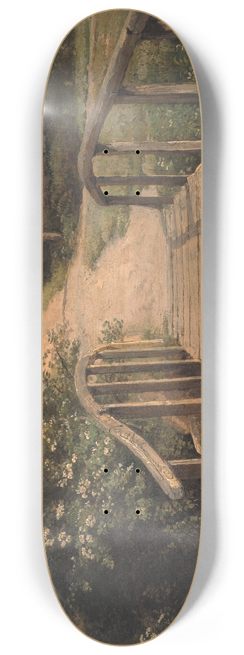 Dankvart Dreyer - Bridge over a Stream in Assens, Funen 8.25 inch art skate deck