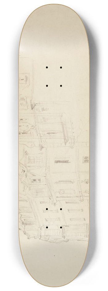Frdric Houbron - Faades dimmeubles parisiens du XVIIme sicle 8.25 inch art skate deck