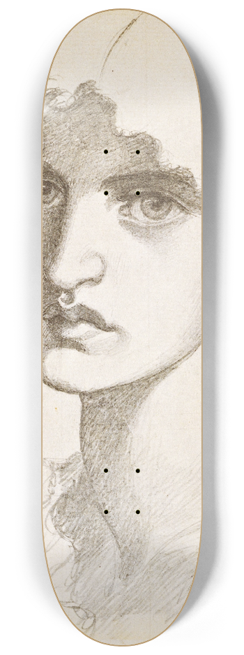 Dante Gabriel Rossetti - Jane Morris 8.25 inch art skate deck