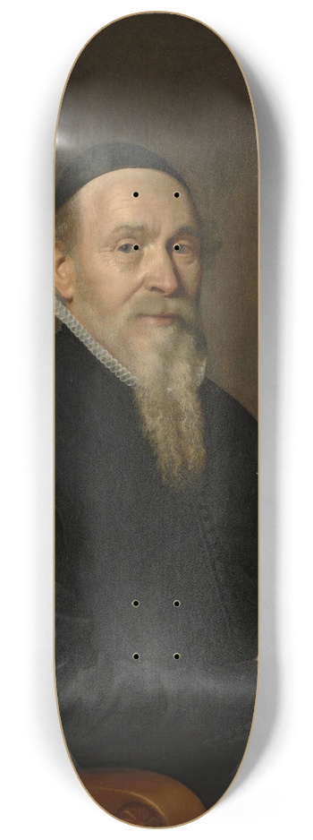 David Bailly - Portrait of a Man, Possibly a Botanist 8.25 inch art skate deck