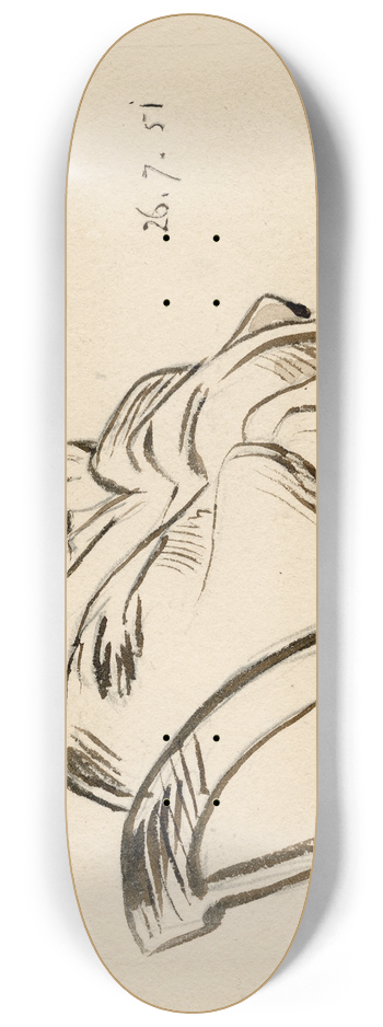 David Bles - Man in a chair 8.25 inch art skate deck