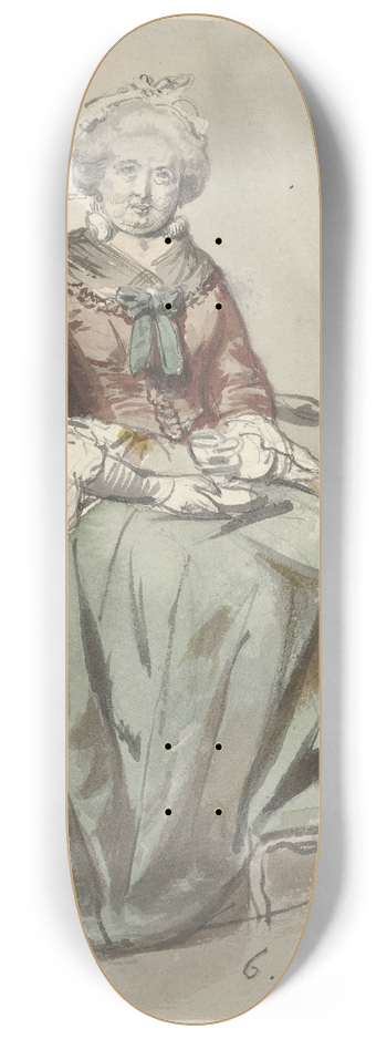 David Bles - Zittende oude dame 8.25 inch art skate deck