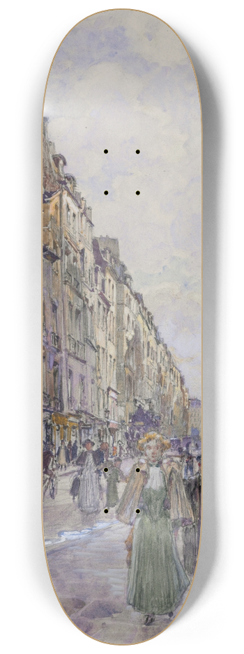 Frdric Houbron - Rue de Bretagne, en 1908. 3me arrondissement 8.25 inch art skate deck