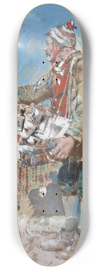 Alceste Campriani - The Souvenir Seller in Montevergine 8.25 inch art skate deck