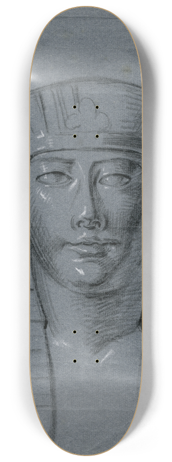 David Humbert de Superville - Kop van een Egyptisch beeld 8.25 inch art skate deck