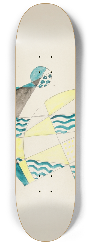 David Kakabadz - Abstraction Based on Sails, II 8.25 inch art skate deck