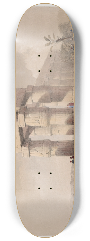 David Roberts - At Luxor, Thebes. Upper Egypt. 8.25 inch art skate deck