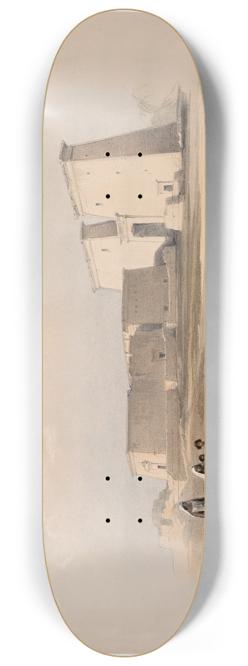 David Roberts - Dakke, in Nubia. Nov. 14th, 1836. 8.25 inch art skate deck