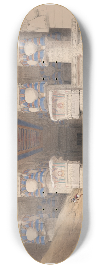 David Roberts - Dendera [Dandara]. Dec. 7th, 1838. 8.25 inch art skate deck