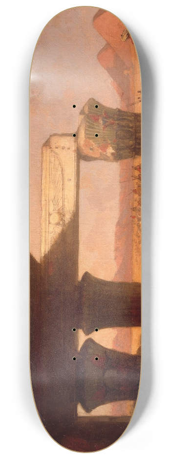 David Roberts - Egyptian Landscape with a Distant View of the Pyramids 8.25 inch art skate deck