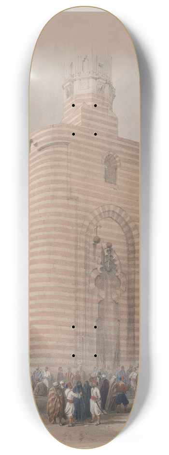 David Roberts - Gate of the Metwaleys [Bab Zuwayla], Cairo. 8.25 inch art skate deck