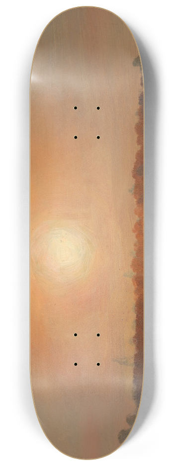 Frederic Edwin Church - Landscape at sunset 8.25 inch art skate deck