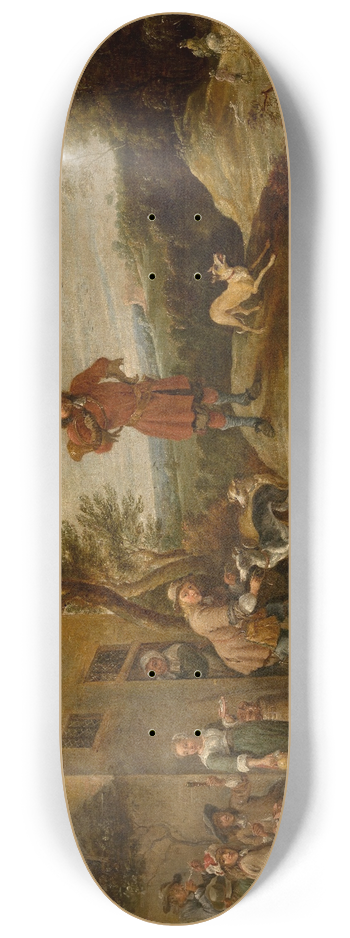David Teniers The Younger - Resting Hunters 8.25 inch art skate deck