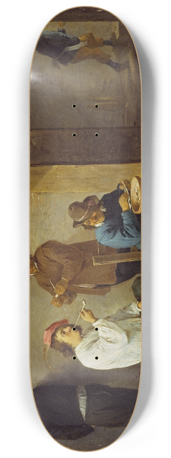 David Teniers The Younger - The Smokers 8.25 inch art skate deck