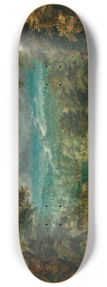 David Vinckboons - An extensive wooded landscape with biblical staffage 8.25 inch art skate deck