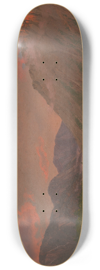 Frederic Edwin Church - Mountain Landscape at Sunset 8.25 inch art skate deck
