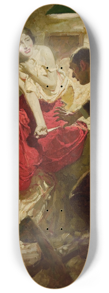 Dean Cornwell - The Red Shawl 8.25 inch art skate deck