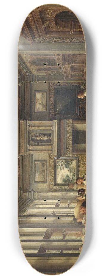 Dirck Van Delen - Distinguished Dinner Company in an Interior 8.25 inch art skate deck