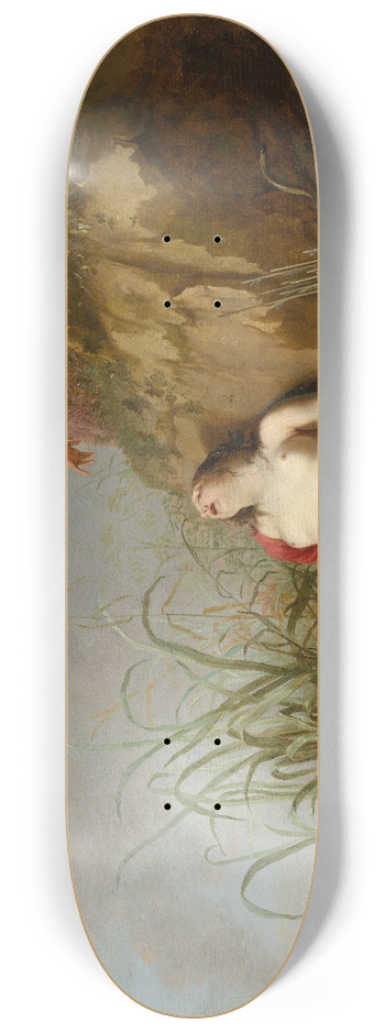 Dirck van der Lisse - A Hunting Nymph, Asleep 8.25 inch art skate deck