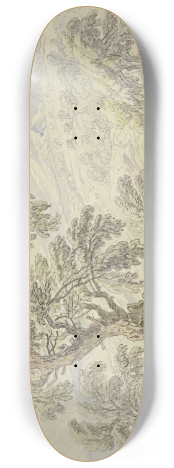 Dirk Maas - Landschaft im Sturm und Regen 8.25 inch art skate deck