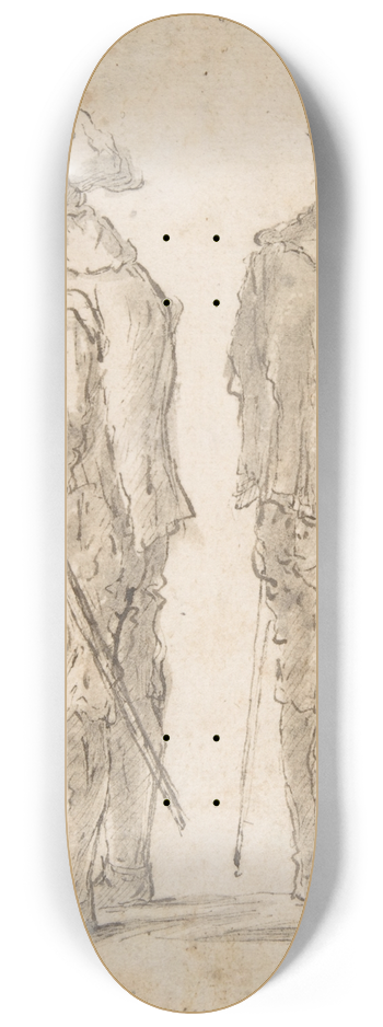 Domenico Gargiulo - Two Standing Men 8.25 inch art skate deck