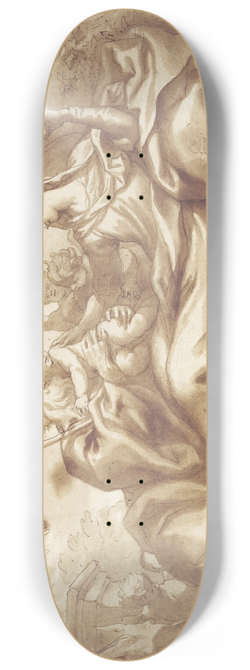 Domenico Piola - Hvile under flugten til gypten 8.25 inch art skate deck