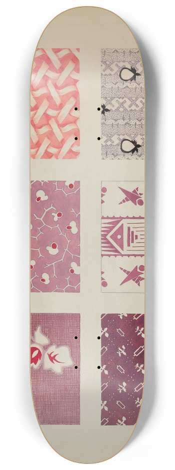 Dorothy Posten - Materials from Quilt 8.25 inch art skate deck