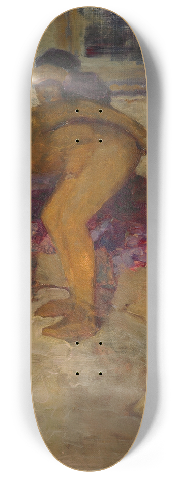 Dorothy Richmond - Purple and bronze 8.25 inch art skate deck